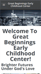 Mobile Screenshot of greatbeginningsdelta.com