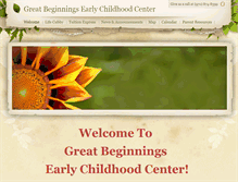 Tablet Screenshot of greatbeginningsdelta.com